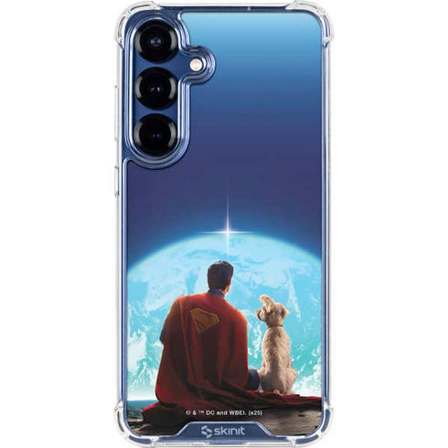 Superman 2025 Superman & Krypto watch the Earth Galaxy S25 Clear Case